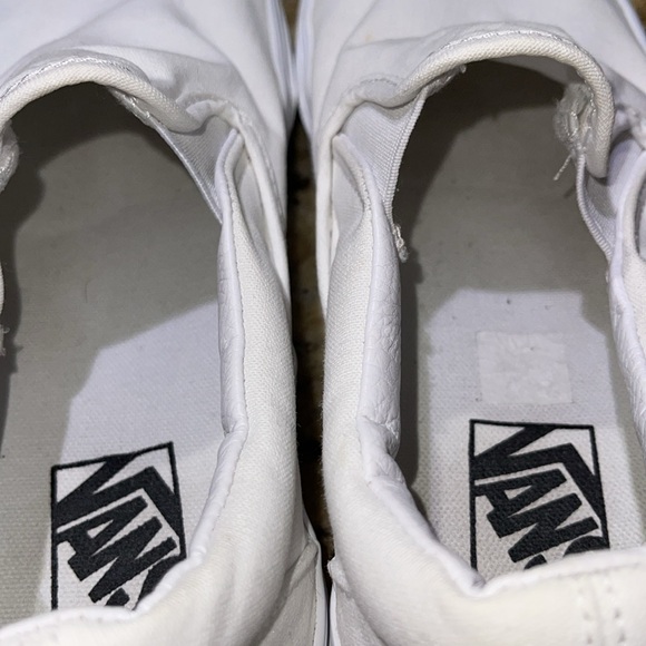 Triple White Slip On Vans - Picture 8 of 9